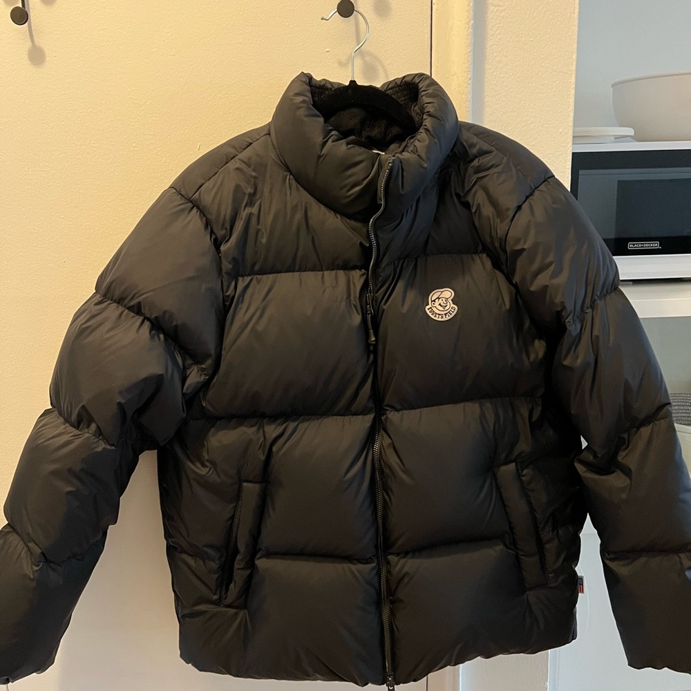 Ebbets Field Vintage Black Puffer Jacket Unisex